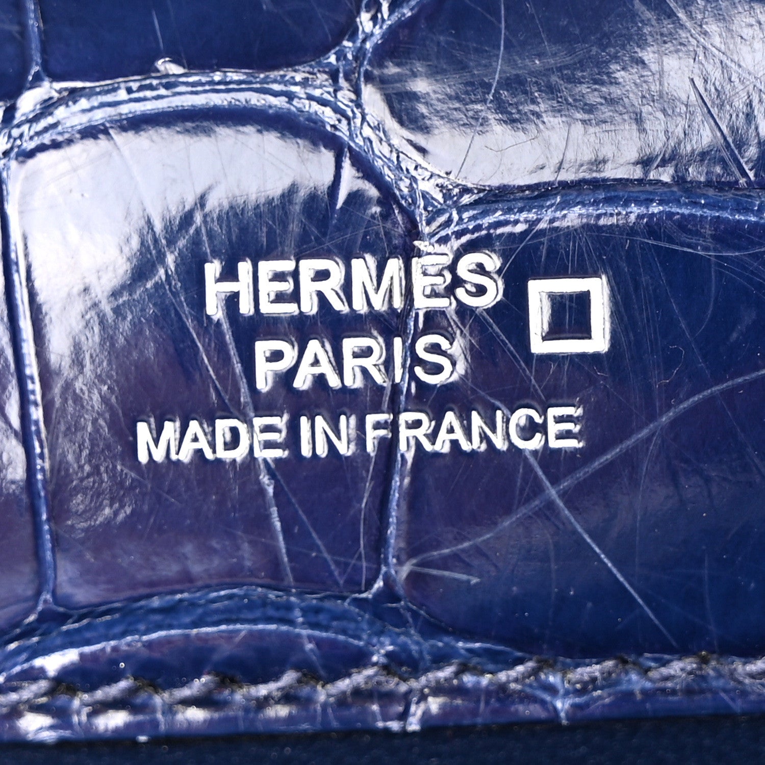 Hermes Shiny Alligator Kelly Pochette Bleu De Malte 6 of 11