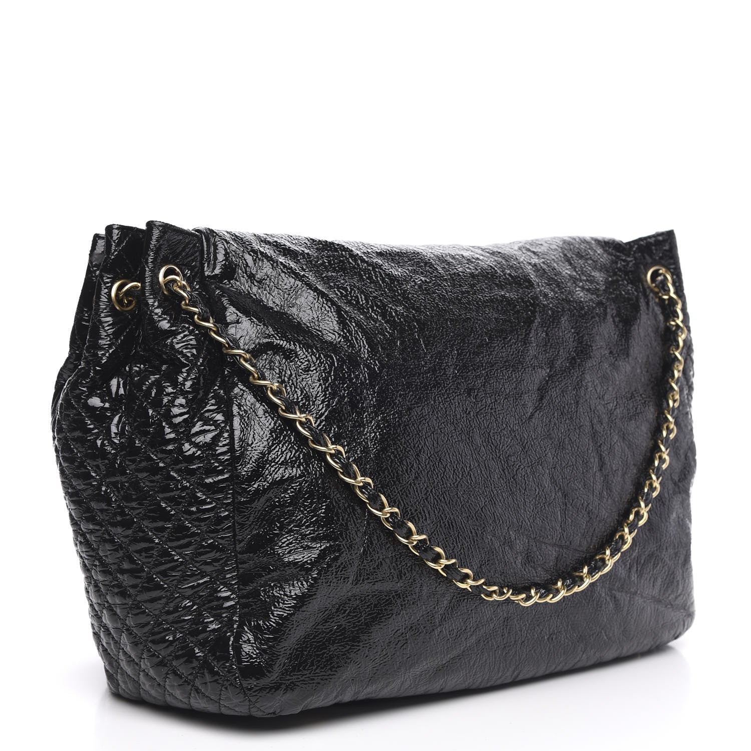 Chanel Vinyl XXL Rock and Chain Flap Black 3 of 12