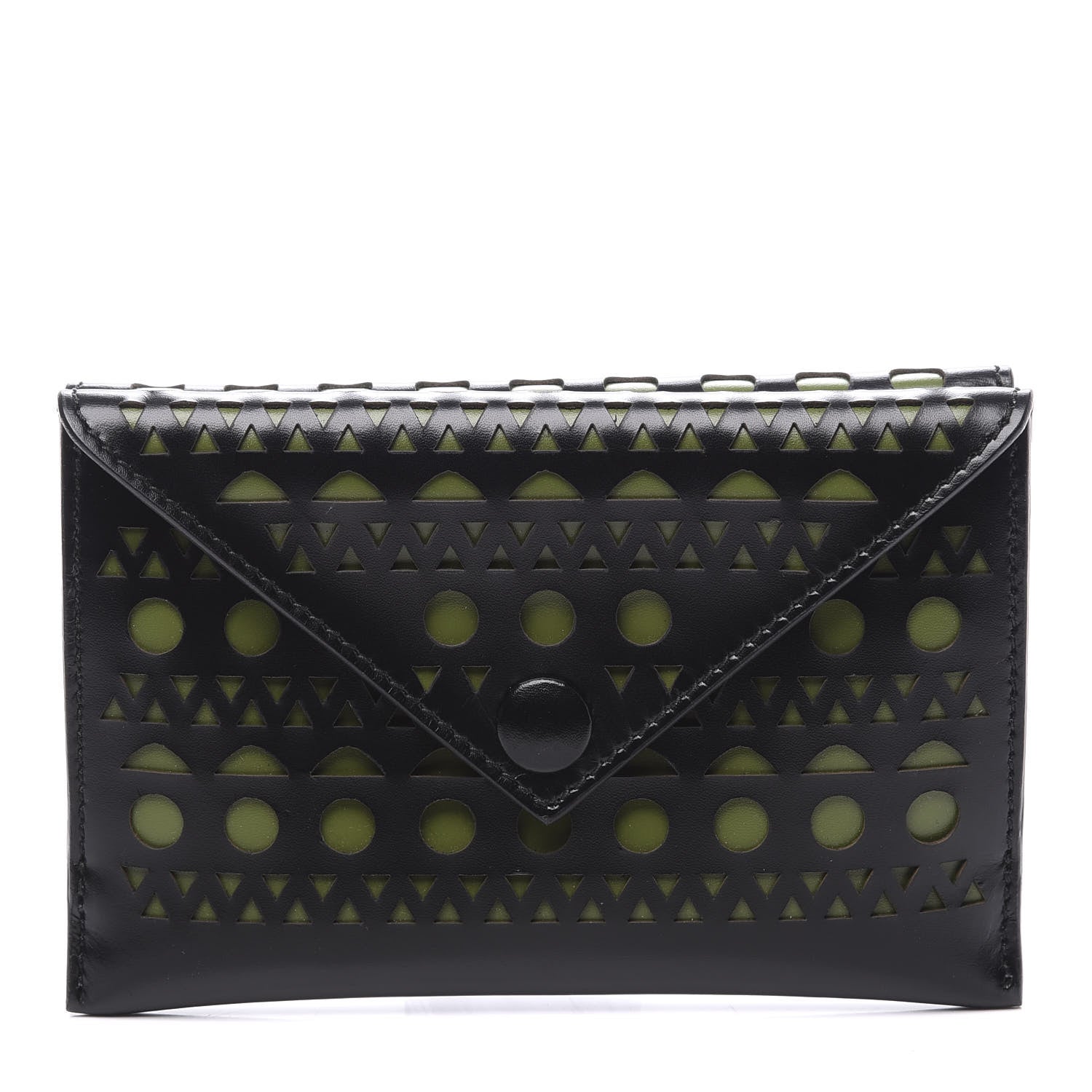 Alaia Calfskin Laser Cut iPhone Case Black 1 of 10