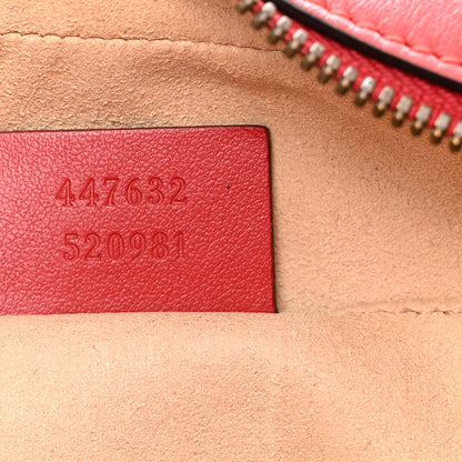Gucci Calfskin Matelasse Small GG Marmont Chain Shoulder Bag Hibiscus Red 7 of 10