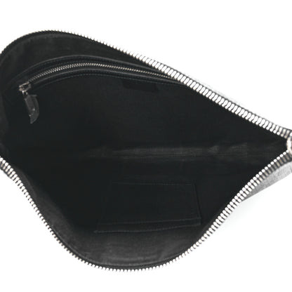 Gucci Soft GG Supreme Monogram Appia Calfskin Web East West Messenger Bag Black Grey 5 of 12