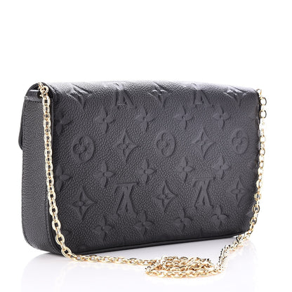 Louis Vuitton Empreinte Pochette Felicie Chain Wallet Black 3 of 9