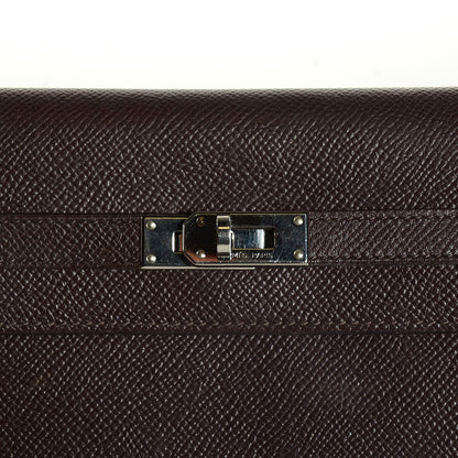 Hermes Epsom Kelly Longue Wallet Chocolate 26 of 30