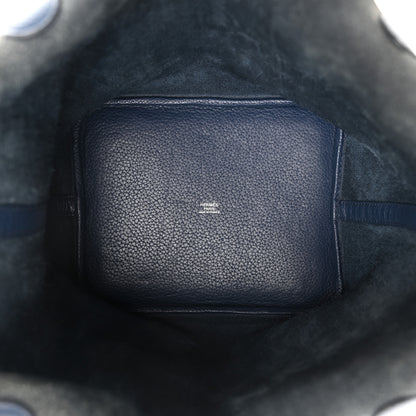 Hermes Taurillon Clemence Picotin Lock 22 MM Bleu De Prusse 5 of 10