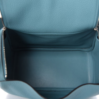 Hermes Taurillon Clemence Lindy 26 Bleu Saint Cyr 5 of 10