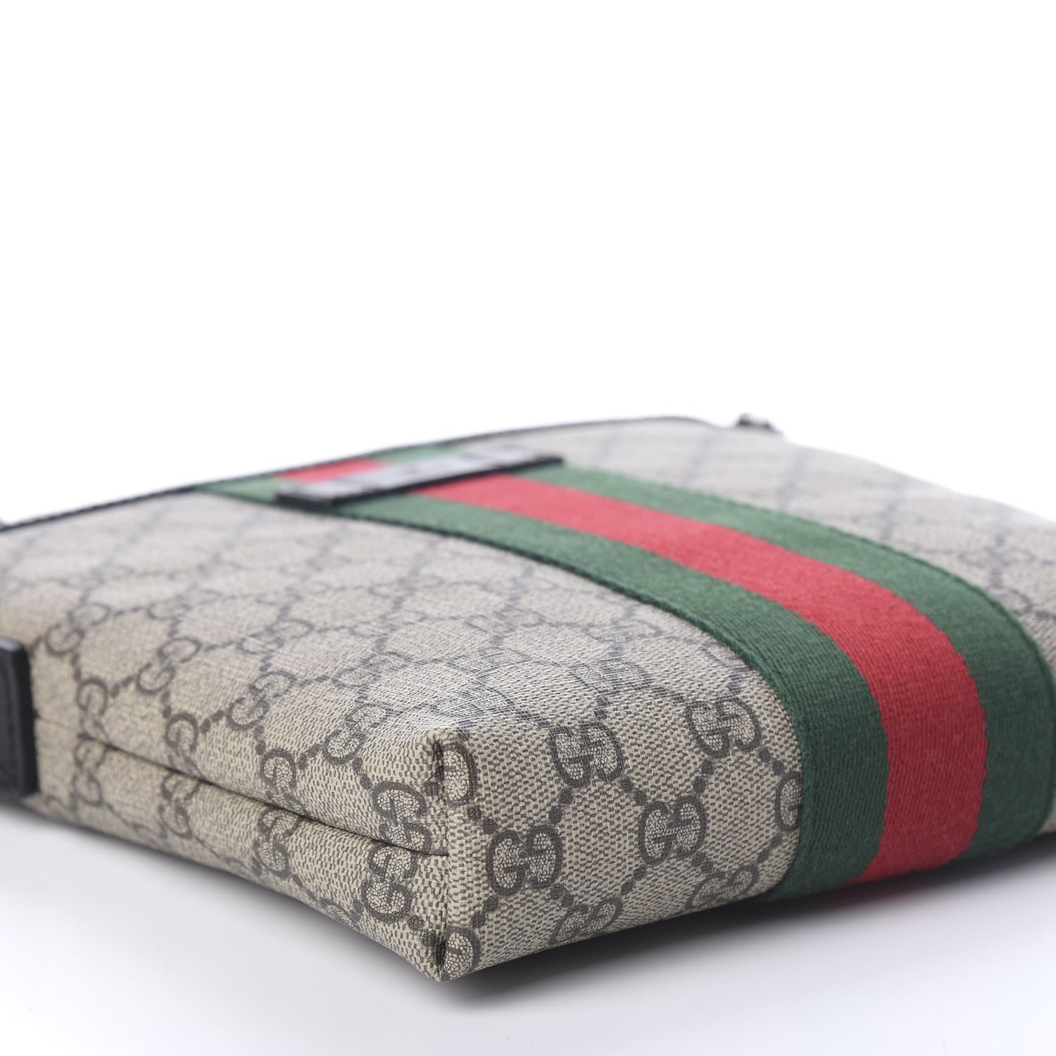 Gucci GG Supreme Monogram Web Messenger Bag Black 5 of 9