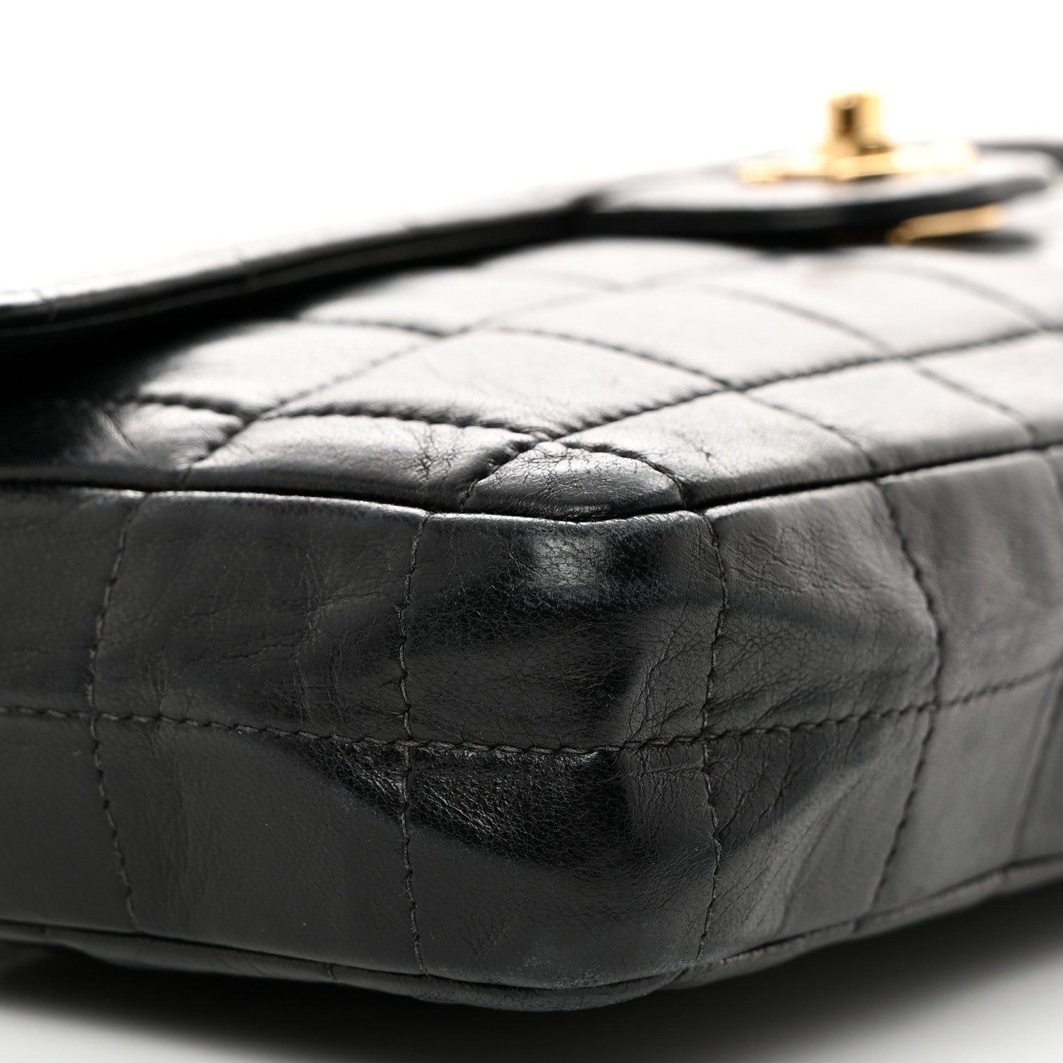 Chanel Lambskin East West Chocolate Bar Flap Black 9 of 10