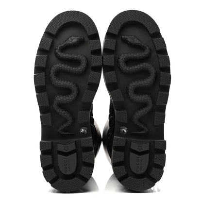 Gucci Nappa Frances GG Matelasse Platform Combat Boots 35.5 Black 5 of 9