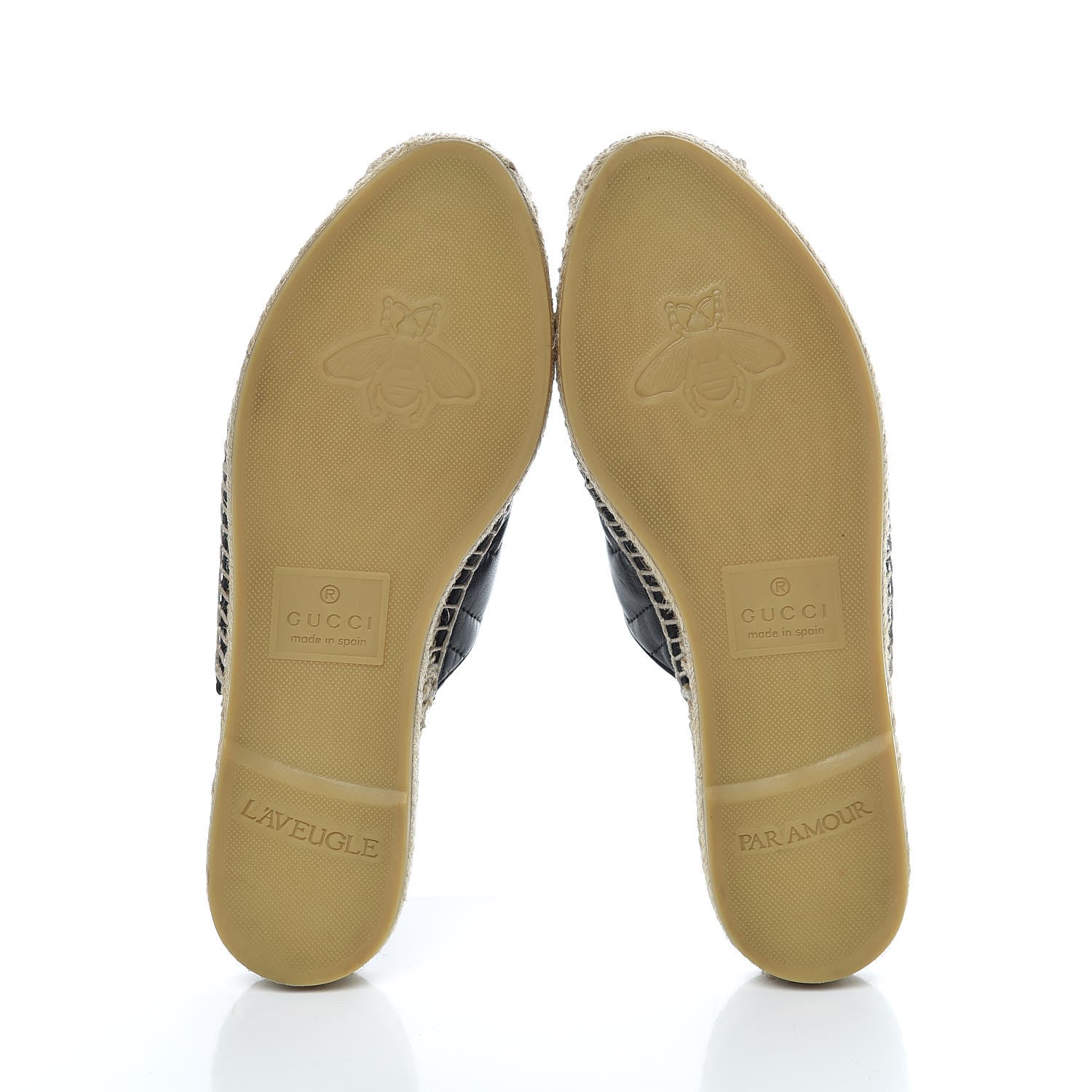 Gucci Nappa Matelasse GG Marmont Espadrille Slippers 36 Black 7 of 16