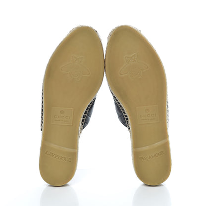 Gucci Nappa Matelasse GG Marmont Espadrille Slippers 36 Black 7 of 16