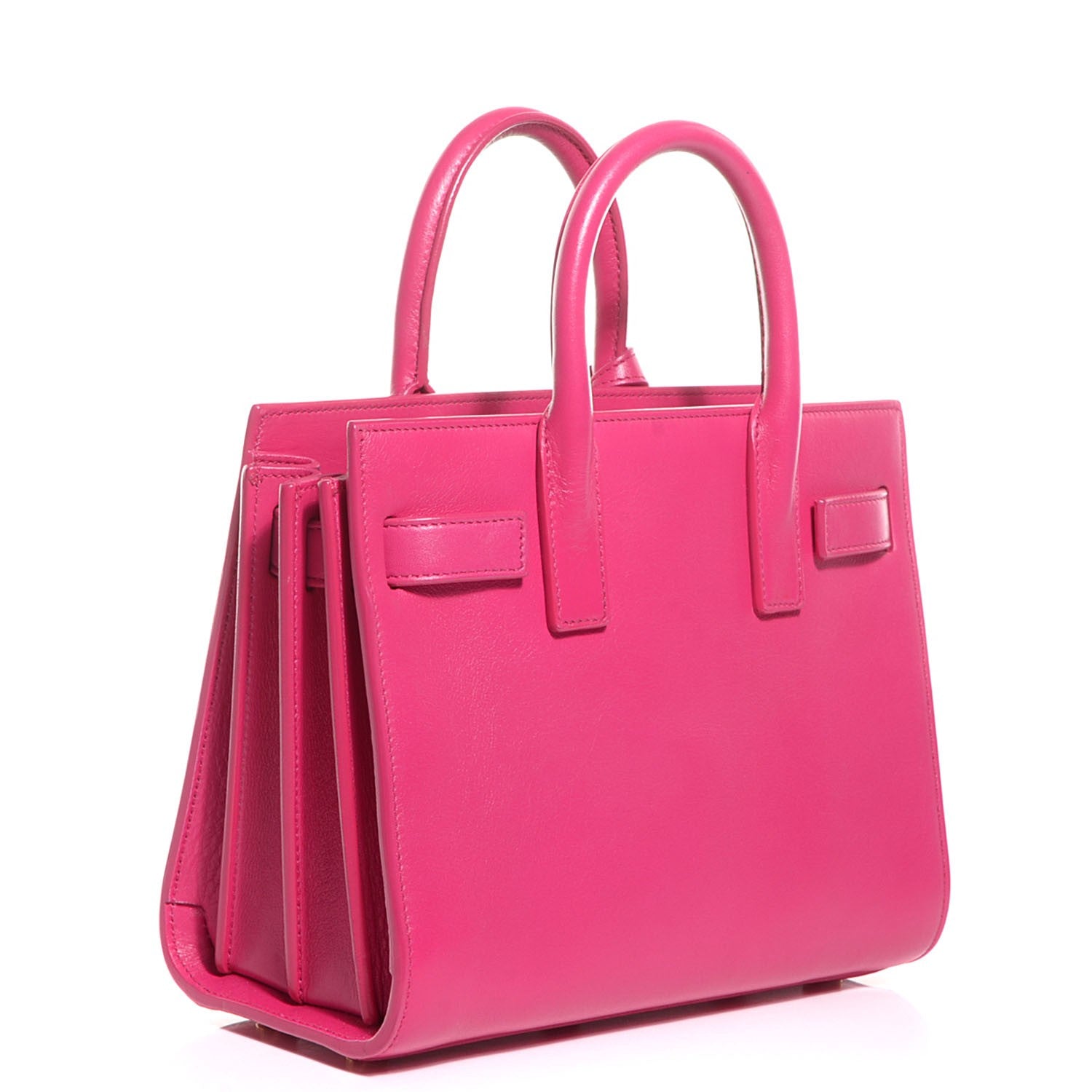Saint Laurent Calfskin Nano Sac De Jour Lipstick Fuchsia 3 of 7