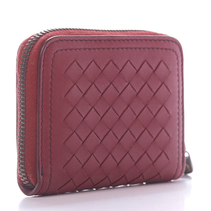 Bottega Veneta Nappa Intrecciato Zip Around Coin Purse Red 3 of 8