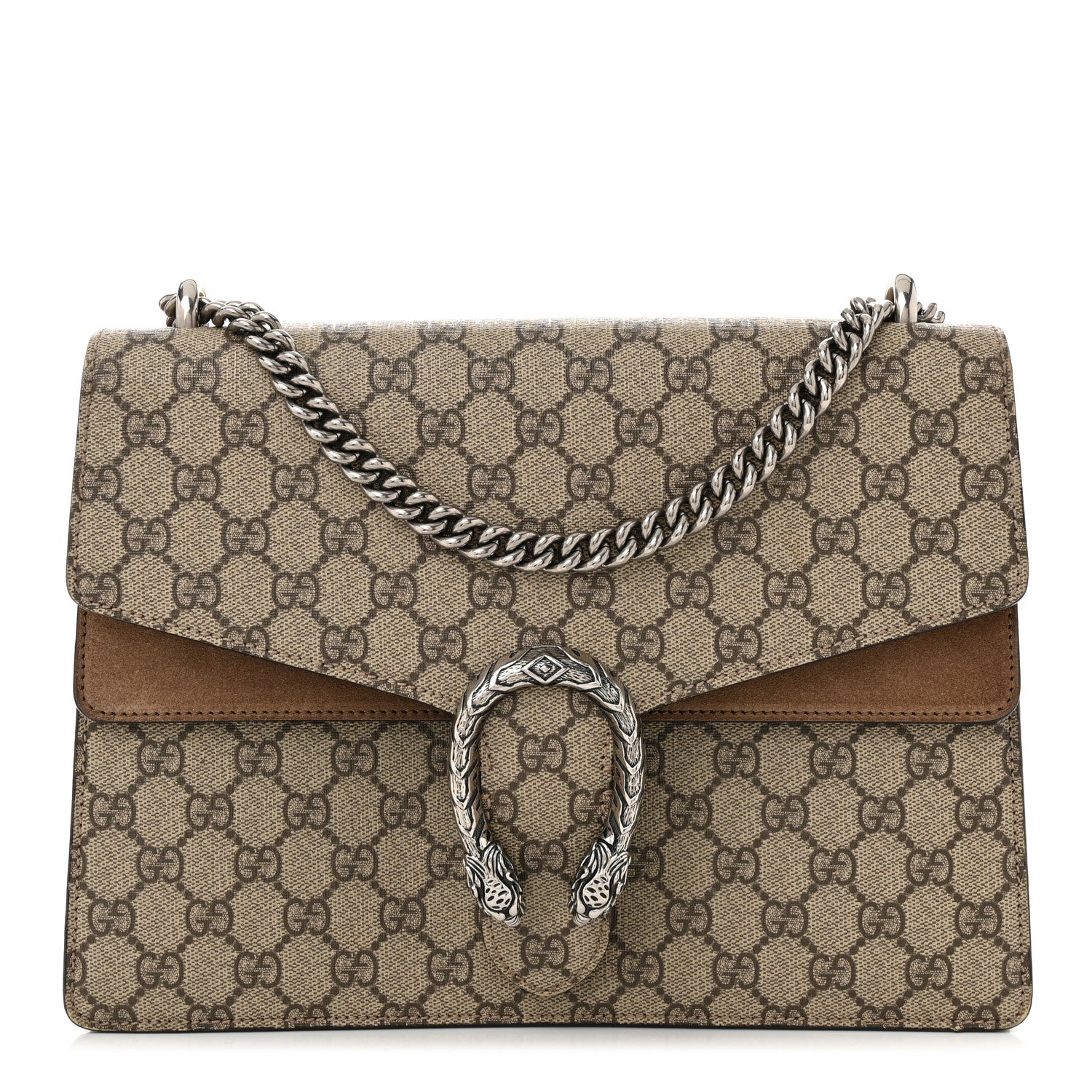 Gucci GG Supreme Monogram Medium Dionysus Shoulder Bag Taupe 1 of 10