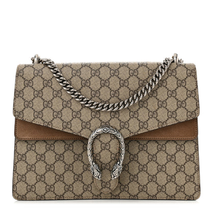 Gucci GG Supreme Monogram Medium Dionysus Shoulder Bag Taupe 1 of 10