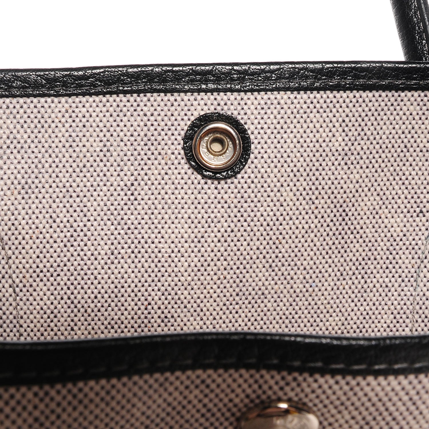 Hermes Toile Leather Garden Party 36 MM Tote Black 6 of 10