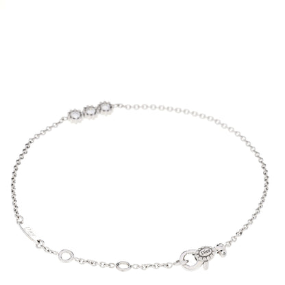 Christian Dior 18K White Gold Diamond Mimirose Bracelet 2 of 5