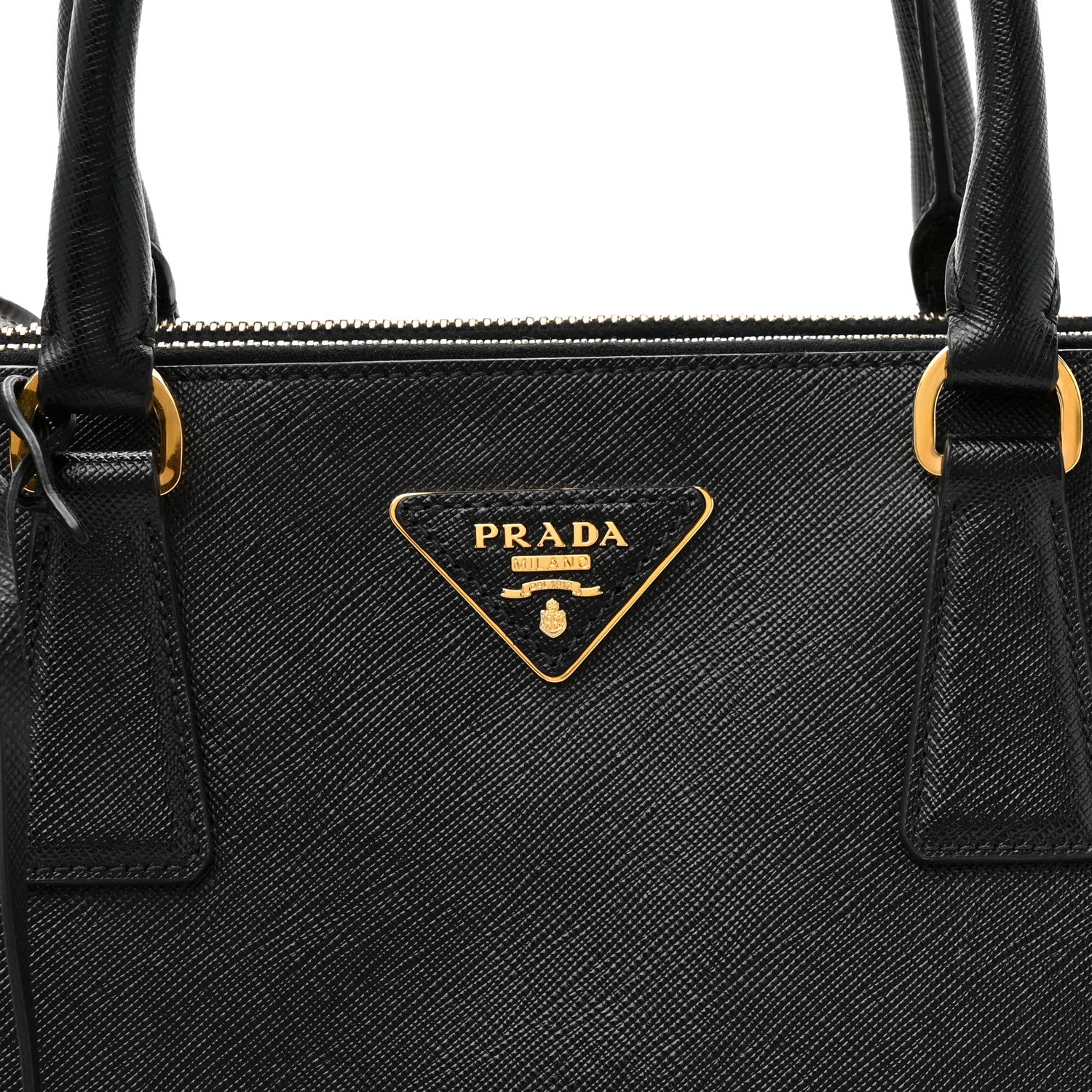Prada Saffiano Medium Galleria Double Zip Tote Black 7 of 9