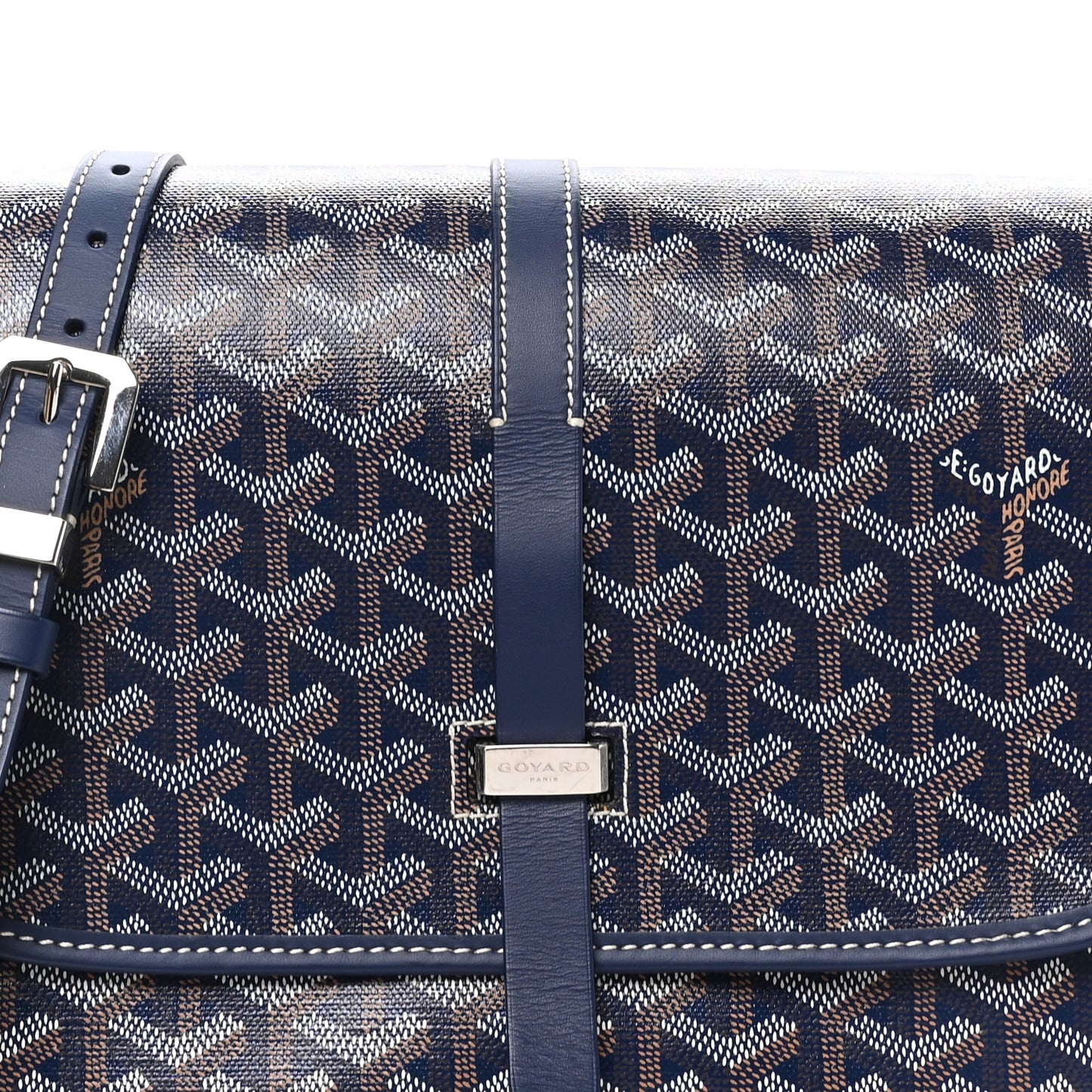 Goyardine Belvedere II MM Messenger Bag Navy