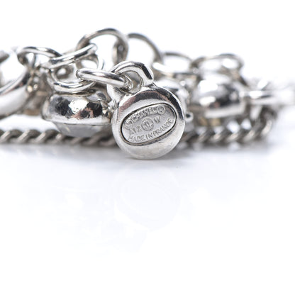 Chanel Crystal CC Drop Pendant Necklace Silver 4 of 4