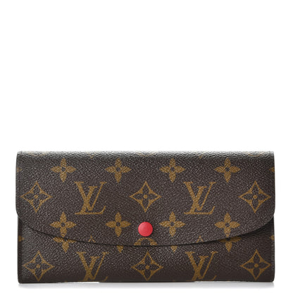 Louis Vuitton Monogram Emilie Wallet Red 1 of 12