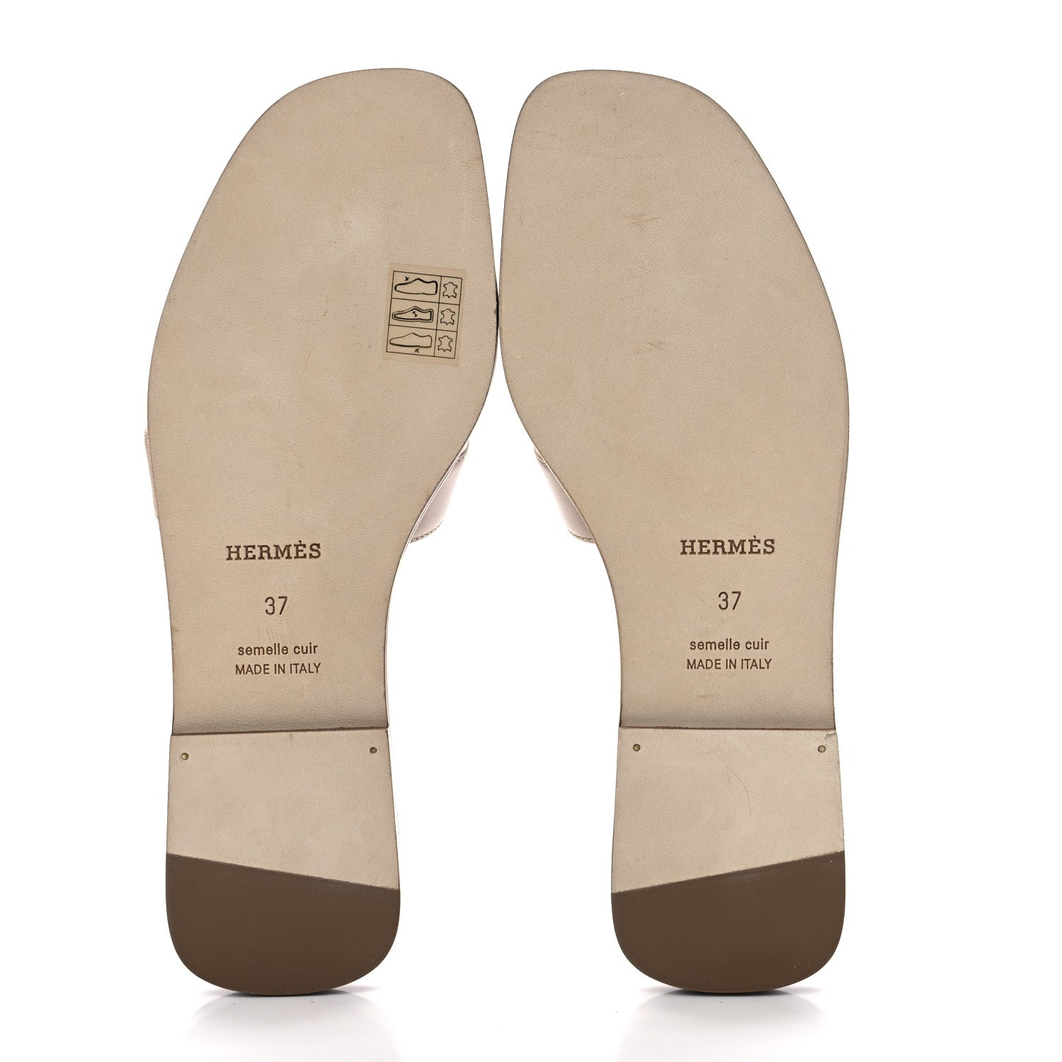 Hermes Box Calfskin Oran Sandals 37 Bois De Santal 5 of 9