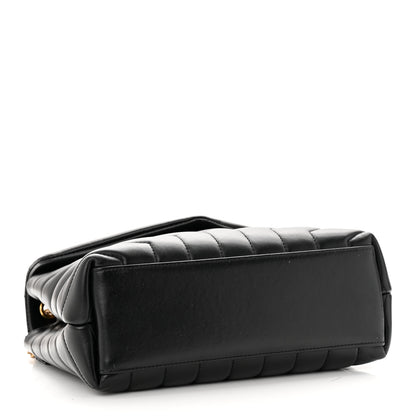 Saint Laurent Calfskin Y Quilted Monogram Small Loulou Chain Satchel Black 4 of 18