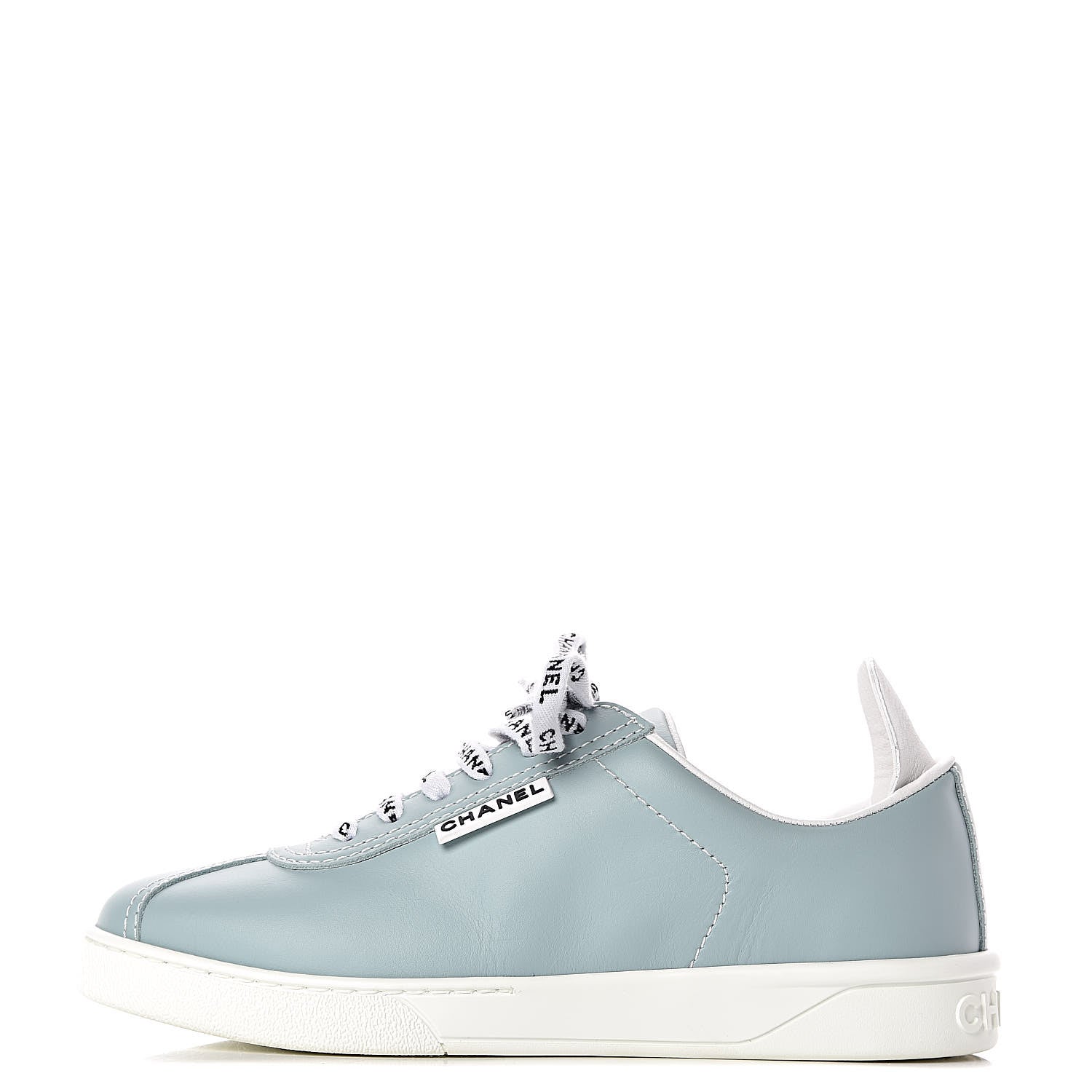 Chanel Calfskin CC Sneakers 36.5 Blue 1 of 11