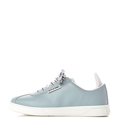 Chanel Calfskin CC Sneakers 36.5 Blue 1 of 11