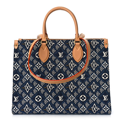 Louis Vuitton Jacquard Since 1854 Onthego MM Blue 1 of 7