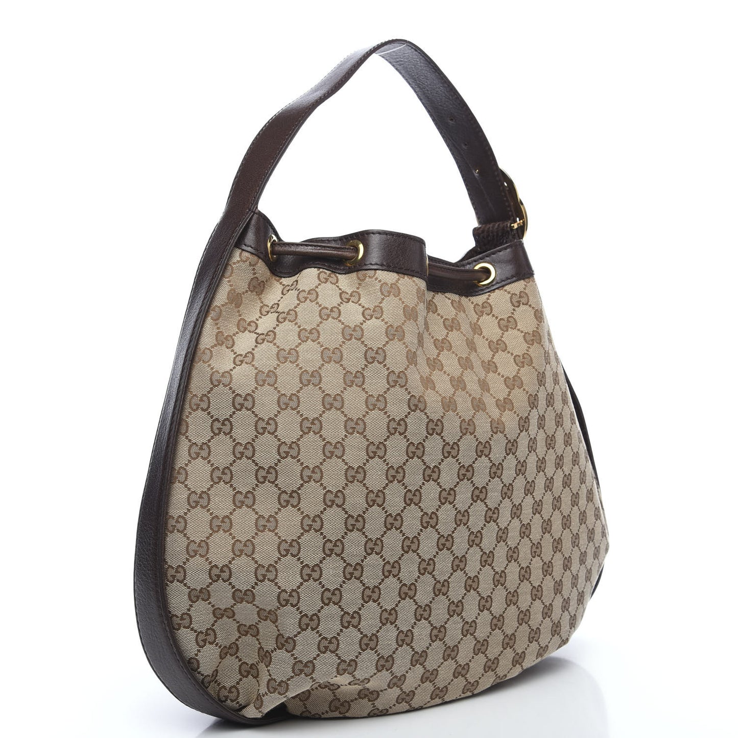Monogram Medium Interlocking Icon Shoulder Bag Dark Brown