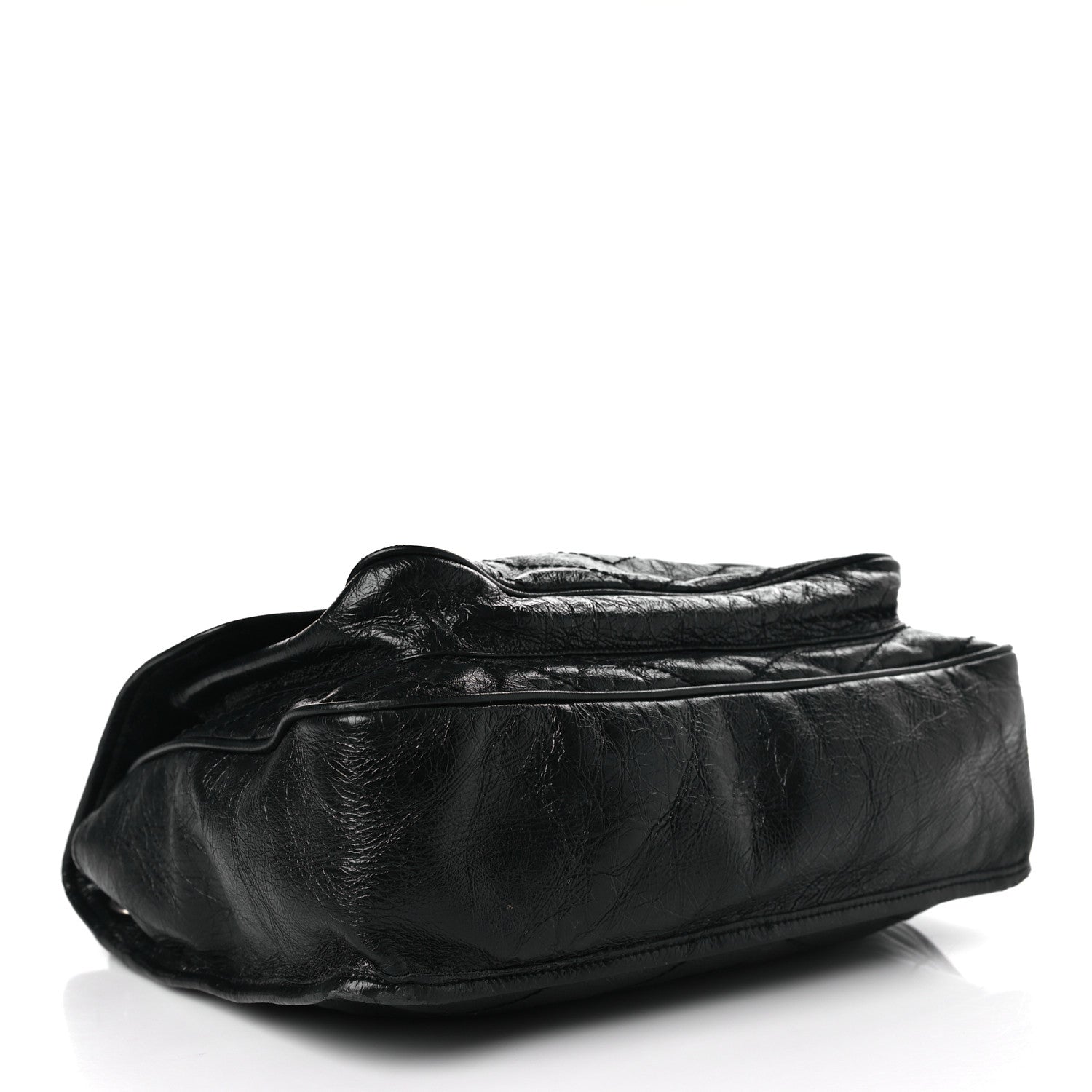 Saint Laurent Crinkled Calfskin Matelasse Monogram Large Niki Chain Satchel Black 4 of 9