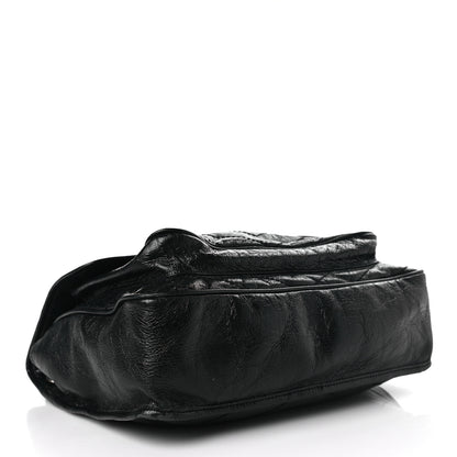 Saint Laurent Crinkled Calfskin Matelasse Monogram Large Niki Chain Satchel Black 4 of 9