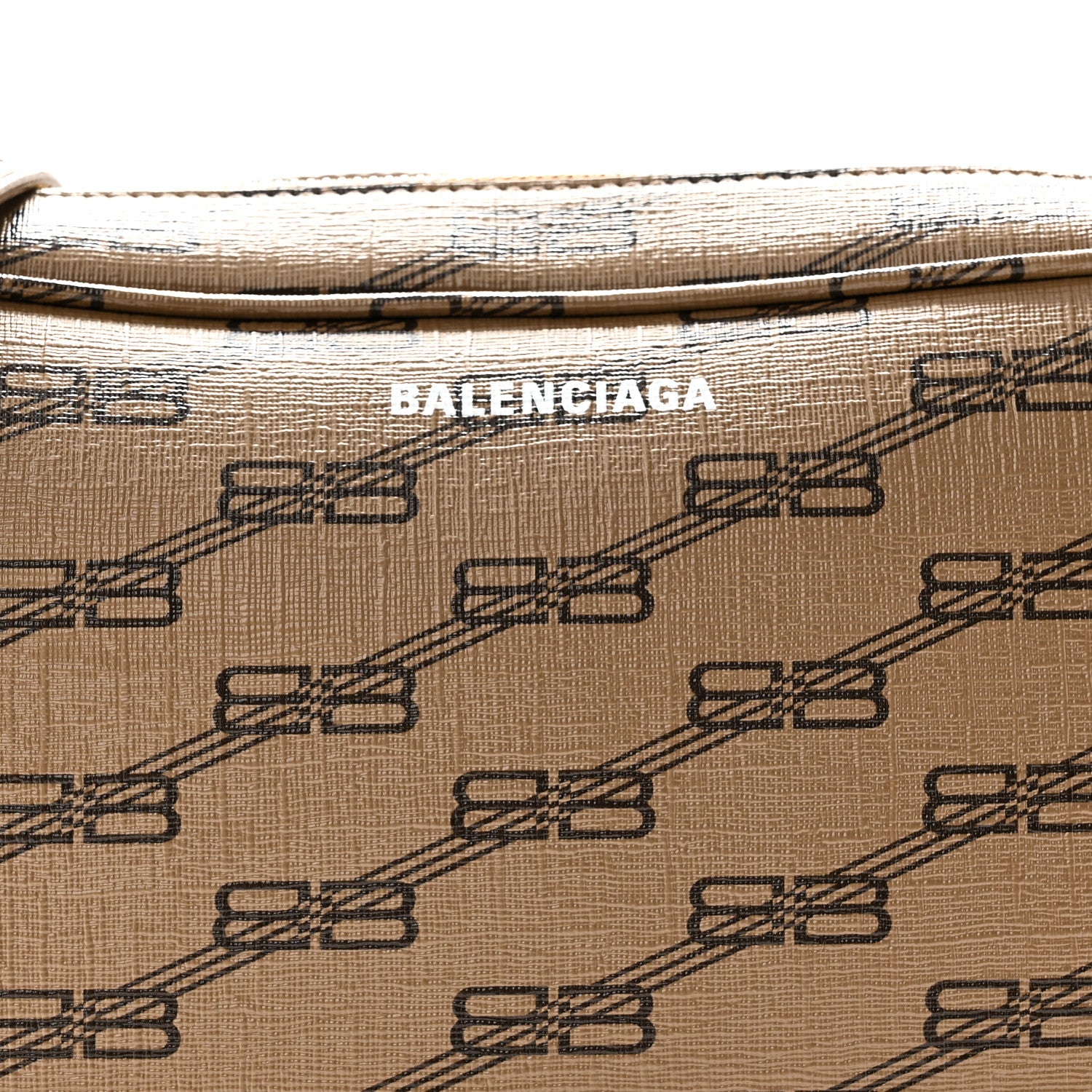 Balenciaga Coated Canvas BB Monogram Medium Signature Camera Bag Beige Brown 8 of 10