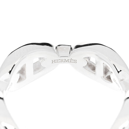 Hermes Sterling Silver PM Chaine d'Ancre Enchainee Band Ring 55 7.25 4 of 9