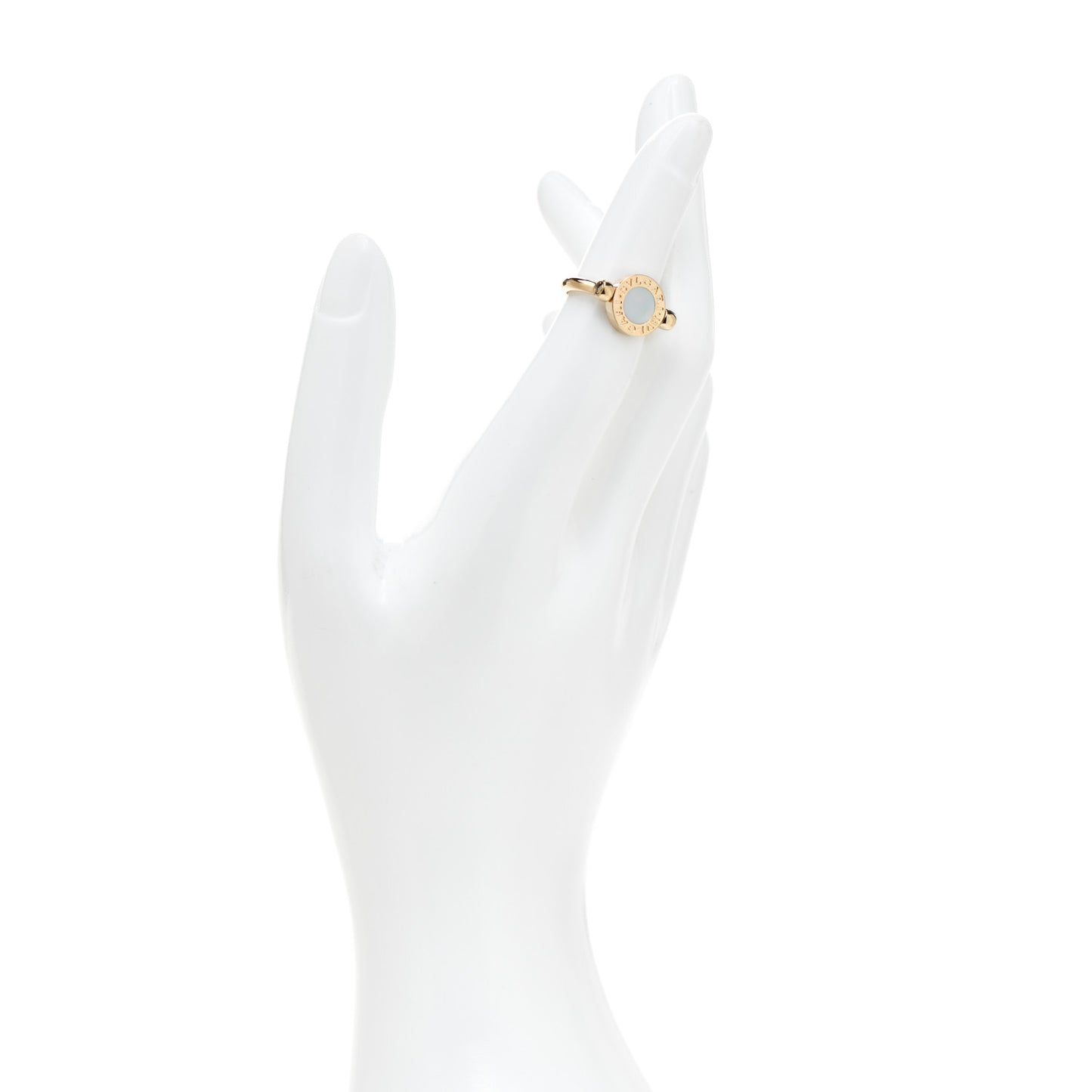 18K Yellow Gold Mother of Pearl Black Onyx BVLGARI BVLGARI Ring 50 5.25