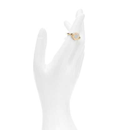 Bulgari 18K Yellow Gold Mother of Pearl Black Onyx BVLGARI BVLGARI Ring 50 5.25 3 of 6