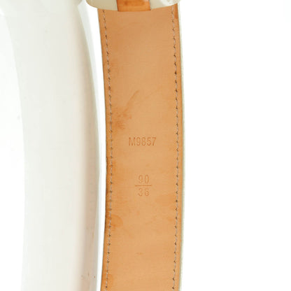 Louis Vuitton Vernis LV Frame Belt 90 36 Blanc Corail 4 of 8
