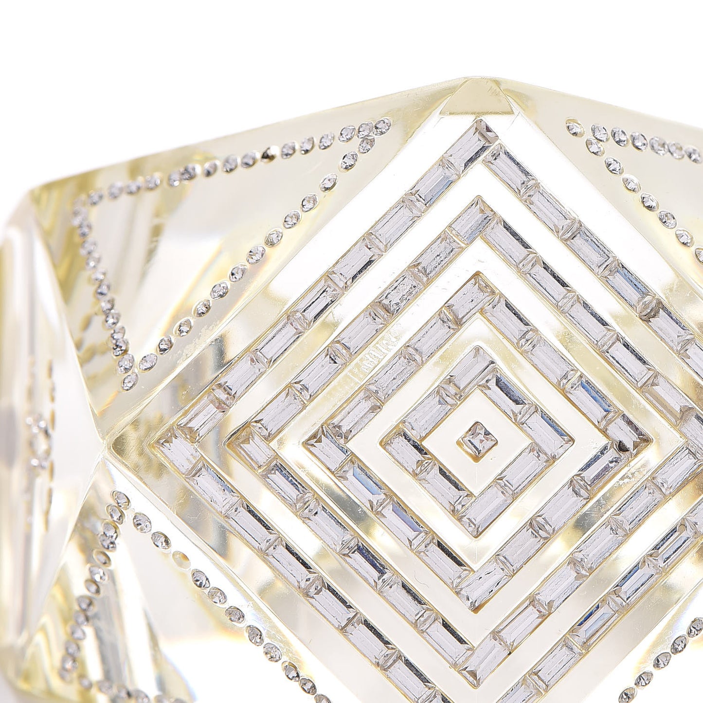 Resin Translucent Geometric Crystal Cuff