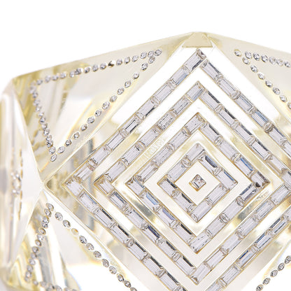 Chanel Resin Translucent Geometric Crystal Cuff 6 of 9