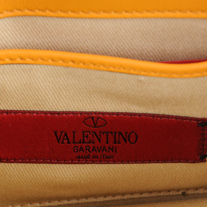 Valentino Garavani Vitello Mini Glam Lock Rockstud Flap Mandarin Sorbet 6 of 6