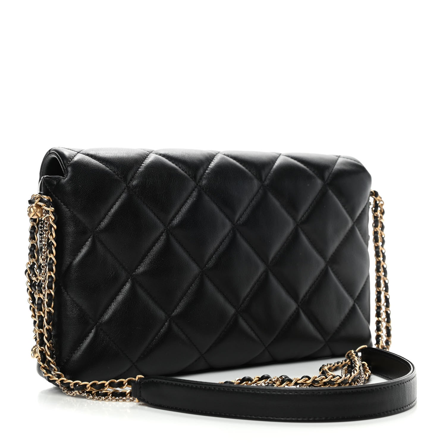Chanel Lambskin Quilted Jewel Chain Flap Bag Black 2 of 4