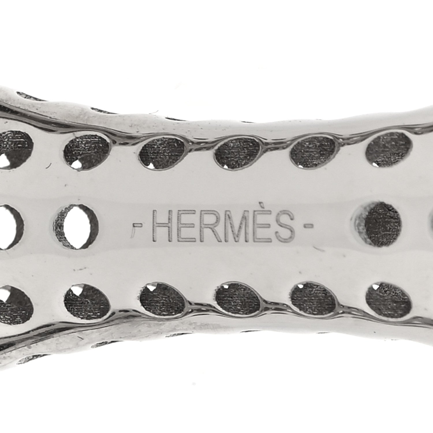 Hermes Palladium Chaine D'Ancre Perforee Scarf Ring 3 of 4