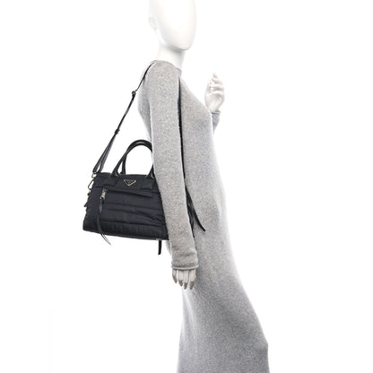 Prada Tessuto Nylon Bomber Tote Black 2 of 9