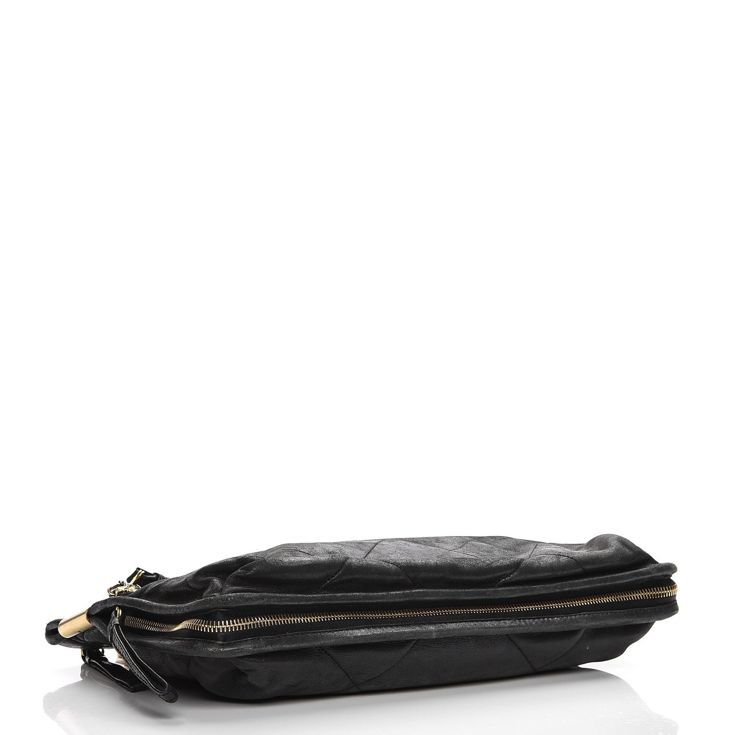 Lambskin Quilted Medium Amalia Shoulder Bag Black