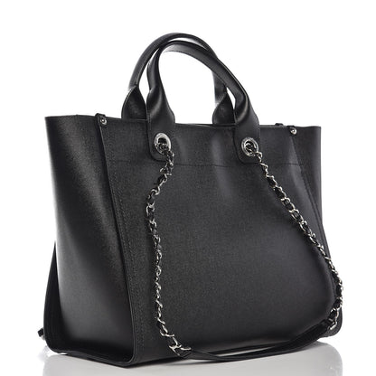 Chanel Caviar Small Studded Deauville Tote Black 4 of 10