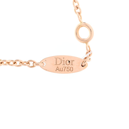 Christian Dior 18K Rose Gold Diamond Pink Opal Rose Des Vents Station Necklace 5 of 6