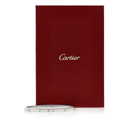 Cartier 18K White Gold Small LOVE Bracelet 17 8 of 8