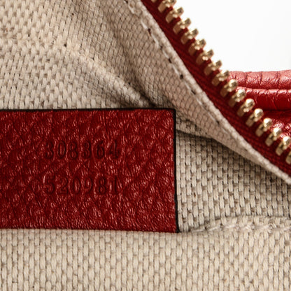 Gucci Pebbled Calfskin Small Soho Disco Bag Tabasco Red 7 of 7
