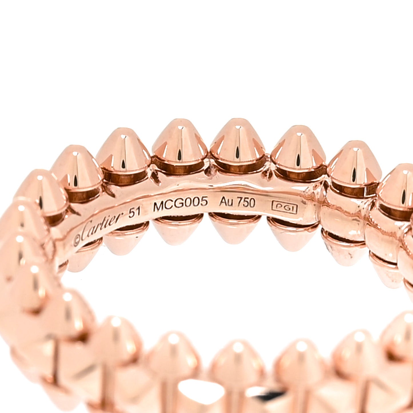 18K Pink Gold SM Clash De Cartier Ring 51 5.75