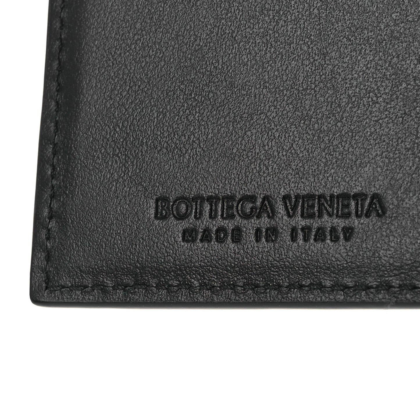 Nappa Maxi Intrecciato Bi-Fold Card Holder Black
